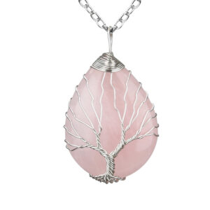 Rose quartz water drop (large size 3x4cm)