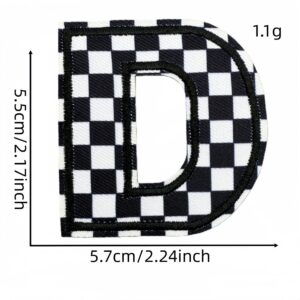 Checkerboard letter patch D