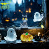 Wholesale Resin Halloween Luminous Ghost Pumpkin Figurine Decorative Ornament Gift