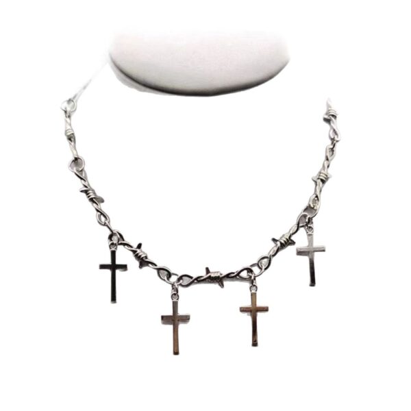 oly-5ead7e7e4f81c35b466b2f52ebbdb8dc Wholesale Zinc Alloy Cross Pendant Necklace for Men and Women, Chic Layering Jewelry Accessory