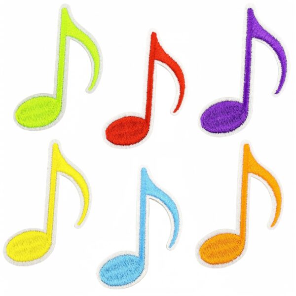 Wholesale Stylish Musical Note Embroidered Patch Iron-On DIY Clothing Accessory
