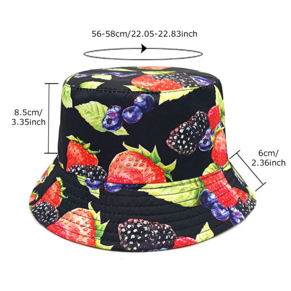 oly-5ee6fce6d20914840394155725b5c66b Wholesale Strawberry Print Fisherman Hat Summer Fashion Accessory Gift
