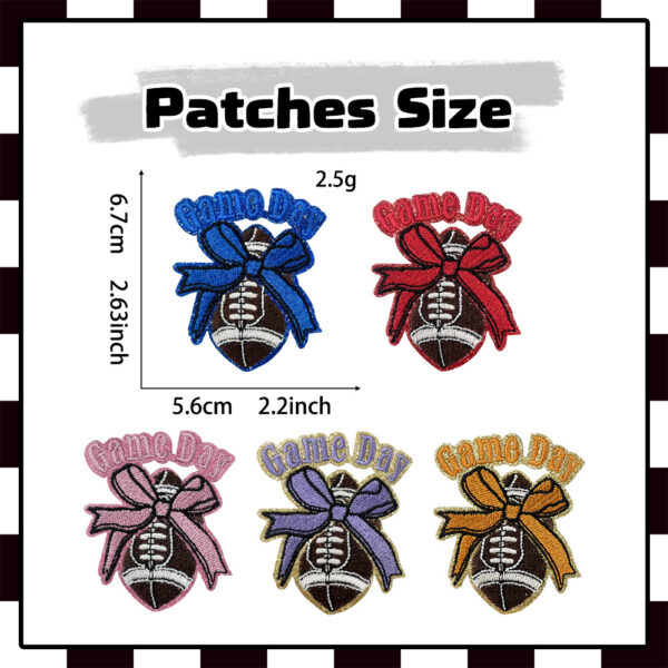 oly-5ef53405ffbe4e3c58d5ac4673e862cd Wholesale Stylish Gameday Football Embroidered Patch Iron-On DIY Accessory for Clothing
