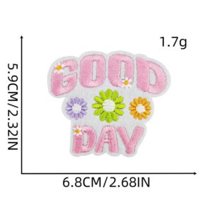 Letter flower cloth stickers 16#