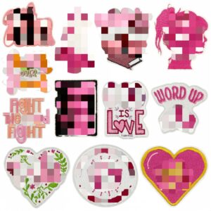 oly-5f0cb16f0fb6533844a7ba57161d9d45 Wholesale Embroidered Inspirational English Phrase Patches Set of 12 Decorative Accent