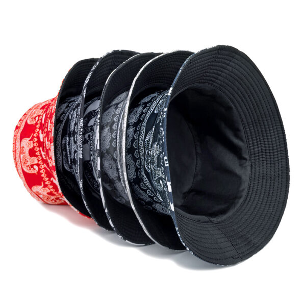 Wholesale Elephant Pattern Bucket Hat Navy Blue Double Sided Summer Sun Protection Fashion Accessory