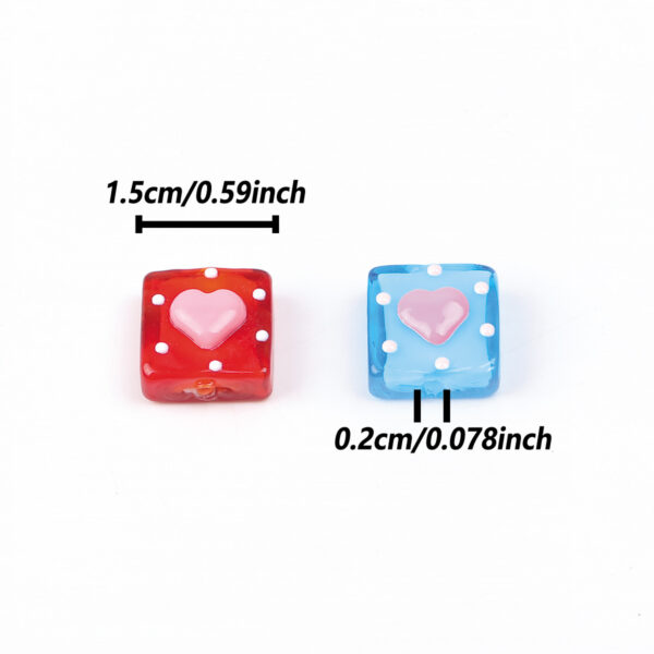 oly-5f401ecef656e221973ae452cc451dce Wholesale Hand Painted Korean Heart Glass Beads for DIY Jewelry Making Mixed Color Gift Beads
