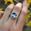 Wholesale Vintage Geometric Tree Motif Alloy Ring Jewelry Accessory for Gift Giving