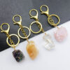 Wholesale Handmade Natural Crystal Keychain Pendant Irregular Raw Stone Bag Charm Accessory