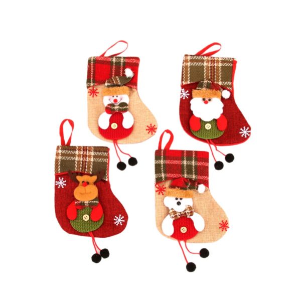 oly-5f78b1961be222b12cf1ff87a3f88e3c Wholesale European Style Christmas Stocking Ornament Polyester Gift Bag Pendant Home Decor Gift