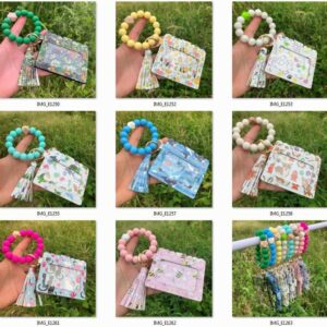 oly-5f941478ce4bf7e62658b50d5b3d9bda Wholesale Trendy Animal Print PU Tassel Card Case Keychain Bag Charm Gift