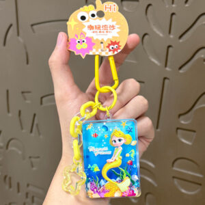 Oil-infused mermaid card-yellow / Single opp bag packaging