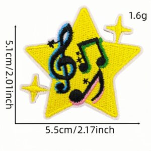 Musical note cloth sticker 17#