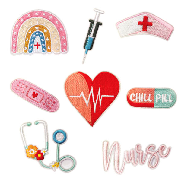 oly-5fa879969204c0d01c32c5d7b2c262ef Wholesale Polyester Thread Iron-On Embroidered Love Patch for Clothing Decoration