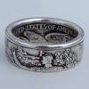 Wholesale Ancient Silver 1945 Morgan Coin Ring Unisex Alloy Electroplated Boutique Resale