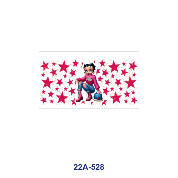oly-5fb98f6cdbfd6d2879a833903bb48b11 Wholesale 5pcs Retro Trendy Cartoon Girl Heart Star Spider Web Boot Floral Mixed Decor Prints 16oz Cup UV DTF Wraps OLY Exclusive