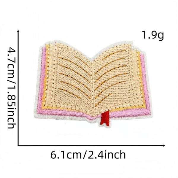 oly-5fd290513f7ed885b99a1ac372eb430d Wholesale Bookworm Embroidery Patch Reading Design Embroidery Thread Decorative DIY Accessory