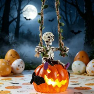 Wholesale Spooky Artistic Resin Halloween Skull Pumpkin Decor for Party Gift Accent