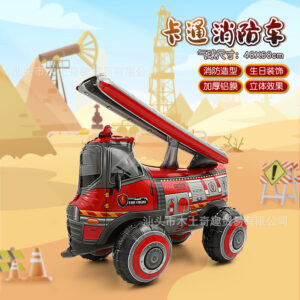 Aluminum three-dimensional fire truck-f0788