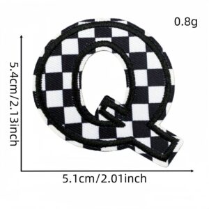 Checkerboard letter patch Q