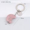 oly-602035edb2e847a05d85e72c87f223cc Wholesale Natural Stone Moon Keychain Bag Charm Pastoral Style Women's Gift