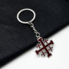 Wholesale Double Cross Keychain Black Cross Design for Bag Car Key Decorative Accessory