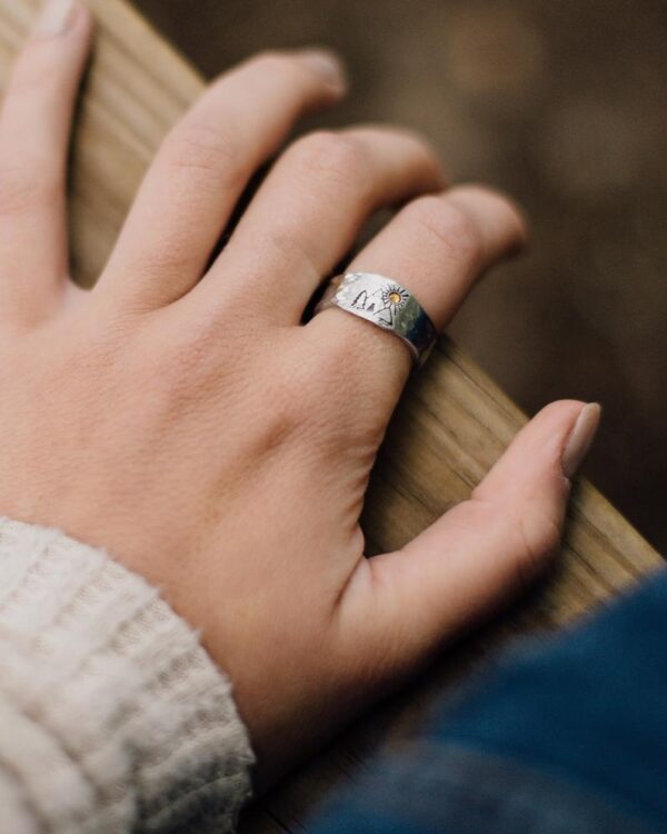 Wholesale Alloy Ring Retro Sunset Valley Design Boutique Resale Wedding Gift