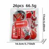 Wholesale Y2K Red Heart Embroidery Patch Set - Decorative Accent for Clothing Bags Gift