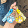 oly-605a3afa7799566122b41c5bdb103455 Wholesale Cat Paw Keychain Bag Charm Acrylic Glow in the Dark Gift Accessory