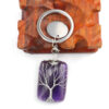 oly-6071433d46d476117160692149c915a0 Wholesale Tree of Life Keychain Amethyst Crystal Metal Bag Charm Gift Accessory