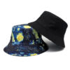 oly-607448fe313dc1cf7fb1616bf2b812cb Wholesale Van Gogh Starry Sky Fisherman Hat Double Sided Sun Protection Summer Hat for Men Women Casual Fashion Accessory