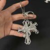oly-608397f194ca4cb7aa958a3e2c353fdf Wholesale Ins Style Rhinestone Cross Pendant Keychain Car Key Decorative Accessory