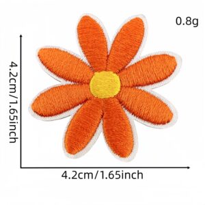 Orange large flower patch #43