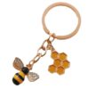 Wholesale Hexagonal Honeycomb Bee Keychain Pendant Fashion Accessory Boutique Resale