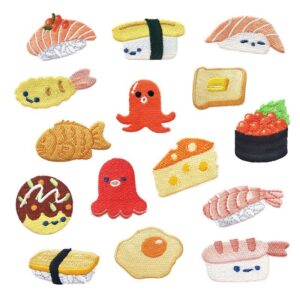 oly-6096c34bf6600eb124544e73774f745f Wholesale Stylish Cartoon Sushi Embroidered Patches Fashion Accessory Gift for Clothing Decoration