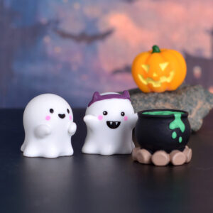 Wholesale Resin Halloween Witch Hat Ghost Ornament Micro Landscape Decor Gift