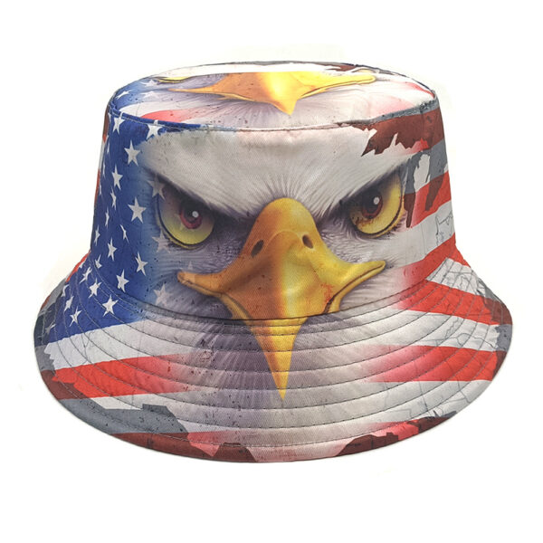 Wholesale Men's Eagle Flag Pattern Fisherman Hat Sun Protection Outdoor Casual