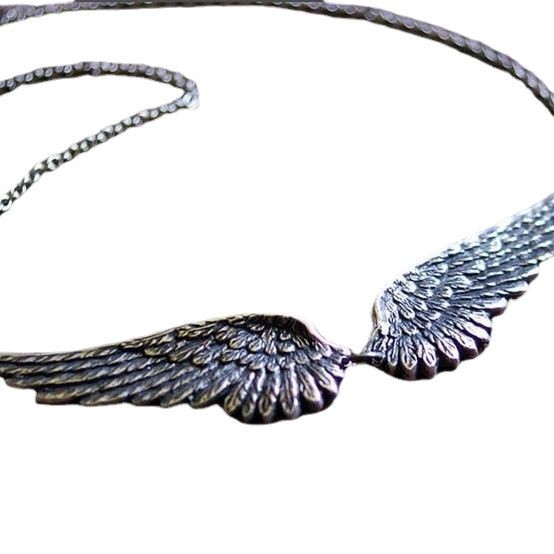 Wholesale Retro Angel Wings Pendant Necklace Fashion Accessory for Party or Everyday Gift