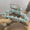 oly-60dbe1498b36a72691144da1a0112987 Wholesale Retro Turquoise Oval Hair Claw Clip Fashion Accessory for Women Boutique Resale