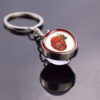 Wholesale Heart Design Glass Ball Keychain Fashion Accessory Gift for Students Resale