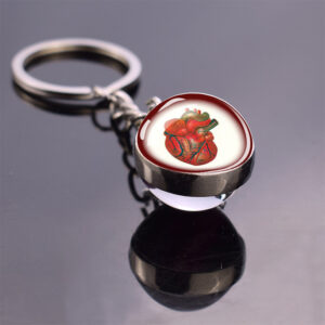 oly-60eaa180e2f78f9467513793ce758bfb Wholesale Heart Design Glass Ball Keychain Fashion Accessory Gift for Students Resale