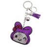 Wholesale Trendy Pink Rhinestone Rabbit Keychain Bag Charm Women Boutique Resale