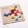oly-60f016143a284f9032301e9de36da7b3 Wholesale Acrylic Puzzle Beads Mixed Color Flower Pattern for DIY Phone Chain Bag Charm Decorative Accessory
