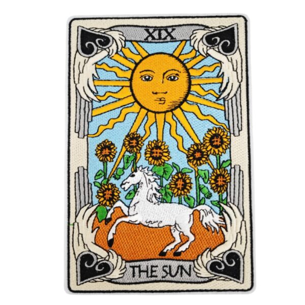 oly-60f95ffd20bbaa40418703903debd21b Wholesale Polyester Thread Embroidered Tarot Card Iron-On Patches Decorative Accent for Clothing DIY Accessory