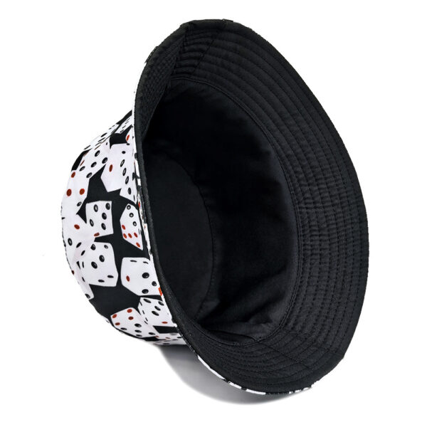 oly-61009ac8d0bd5b602bacd88117d17baa Wholesale Creative Dice Print Reversible Bucket Hat Unisex Sun Protection Hat Fashion Chic Accessory for Boutique