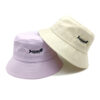 Wholesale Unisex Retro Fishbone Embroidery Bucket Hat Sun Protection Casual Style Boutique