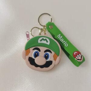 Coin purse-mario (leather cord)-green