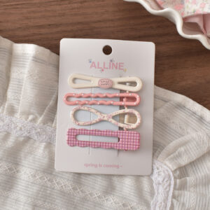 #3 Pink Figure-Eight Fine Check - 4pcs