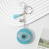 Wholesale Evil Eye Rhinestone Keychain Alloy Tassel Bag Charm for Women