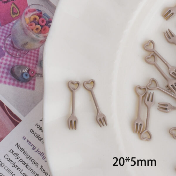 oly-611aaa109a817f2045acd7eb7b092675 Wholesale Fashion Miniature Fork Pendant Keychains 12pcs Zinc Alloy Dollhouse Decorative Jewelry Accessory